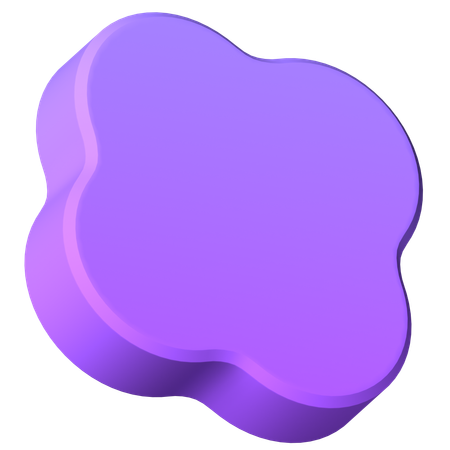 Abstract Cloud Blob  3D Icon