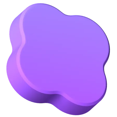 Abstract Cloud Blob  3D Icon