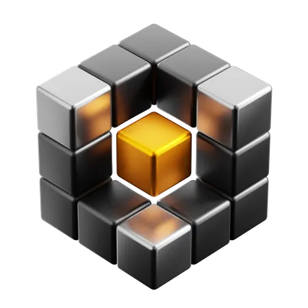 Abstract Cube  3D Icon