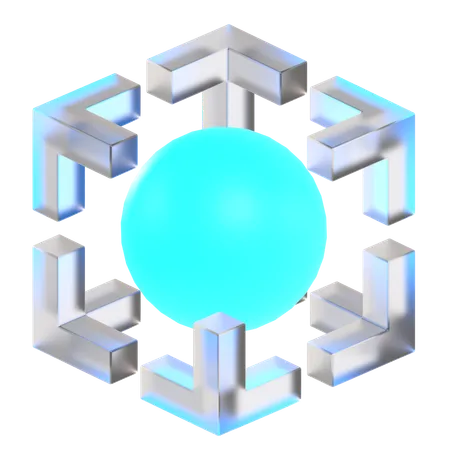 Abstract Cube Morphic  3D Icon