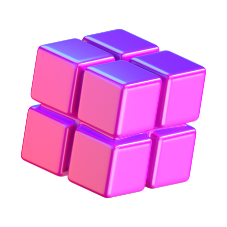 Abstract Cube Shape  3D Icon