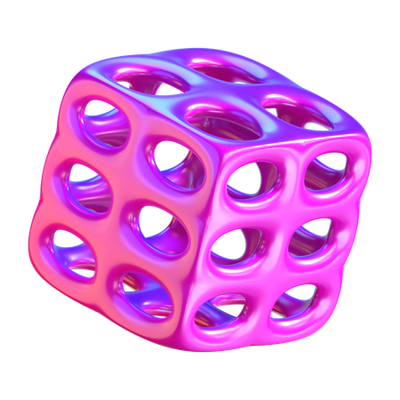 Abstract Cube Shape  3D Icon