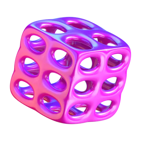 Abstract Cube Shape  3D Icon