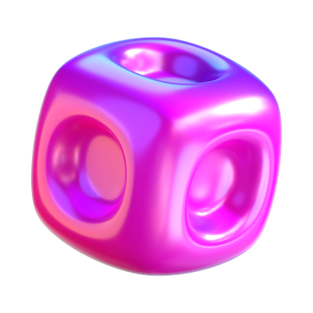 Abstract Cube Shape  3D Icon