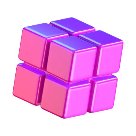 Abstract Cube Shape  3D Icon