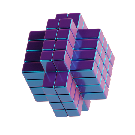 Abstract Cube Stack  3D Icon