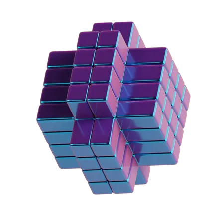 Abstract Cube Stack  3D Icon