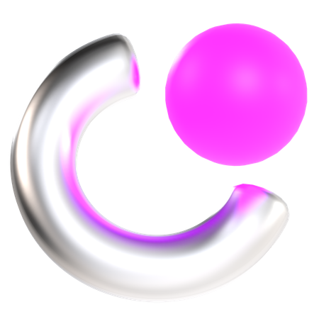 Abstract Curve Morphic  3D Icon
