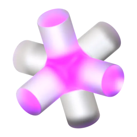 Abstract Cylinder Morphic  3D Icon
