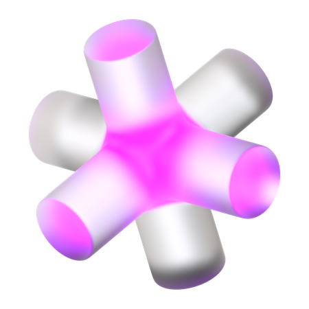 Abstract Cylinder Morphic  3D Icon