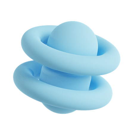 Abstract Cylinder Ring  3D Icon