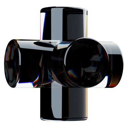 Abstract Cylinder Shape  3D Icon