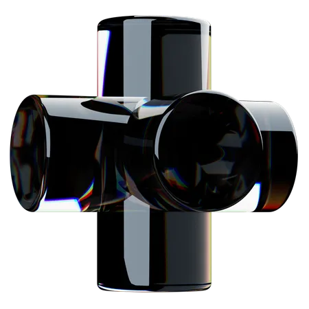 Abstract Cylinder Shape  3D Icon