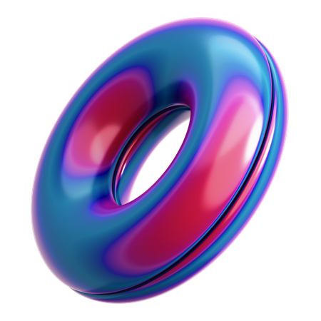 Abstract Donut Slice  3D Icon