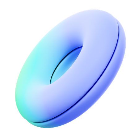 Abstract Donut Slice  3D Icon