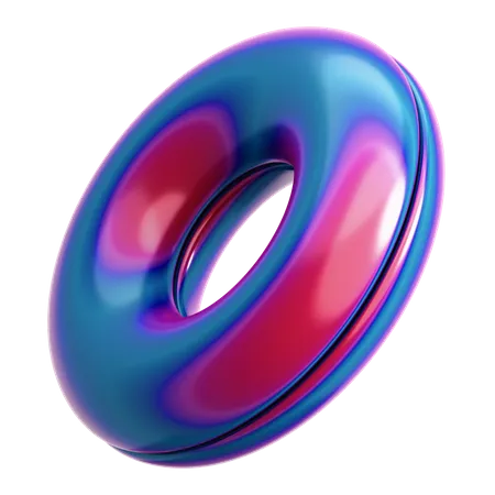 Abstract Donut Slice  3D Icon