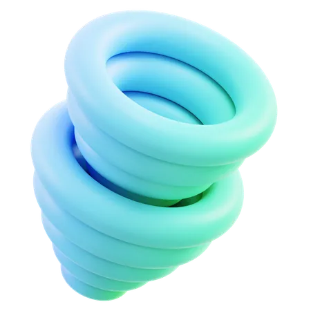 Abstract Drill  3D Icon