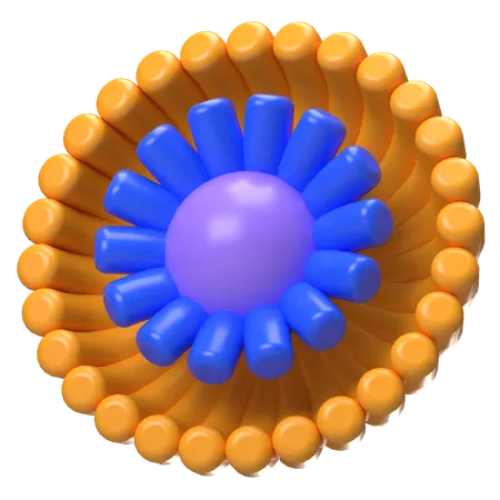 Abstract Flower  Beaded Radiance  3D Icon
