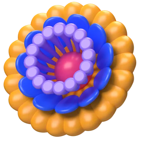 Abstract Flower Candy Loop Flower  3D Icon