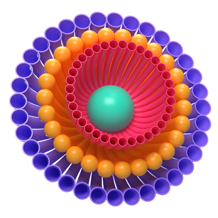 Abstract Flower  Core Glow Burst  3D Icon