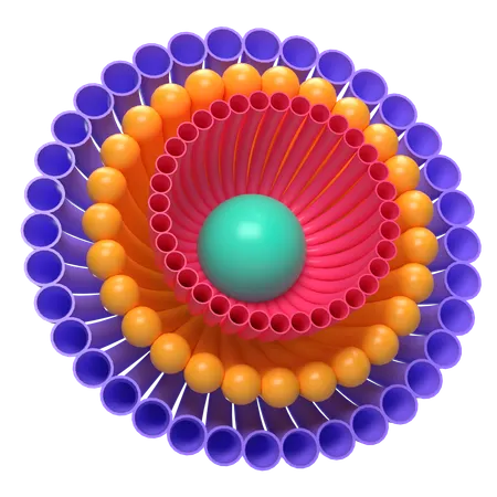 Abstract Flower  Core Glow Burst  3D Icon