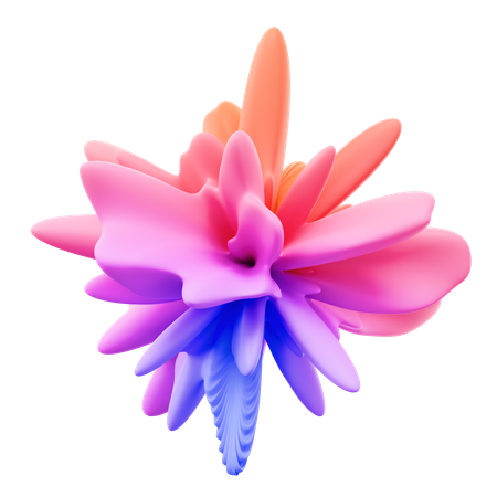 Abstract Flower Explosion  3D Icon