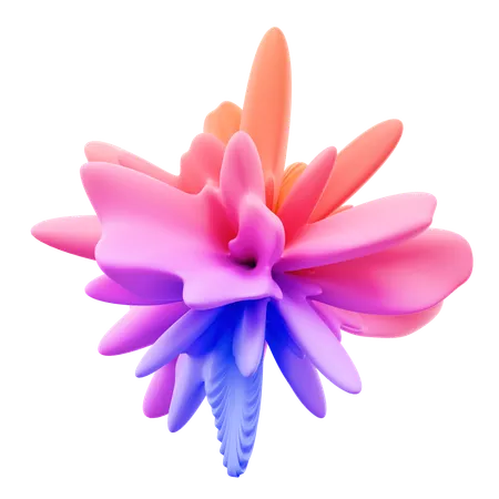 Abstract Flower Explosion  3D Icon