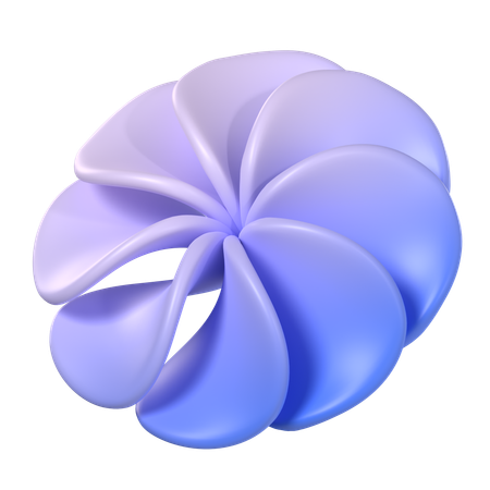 Abstract Flower Gradient  3D Icon