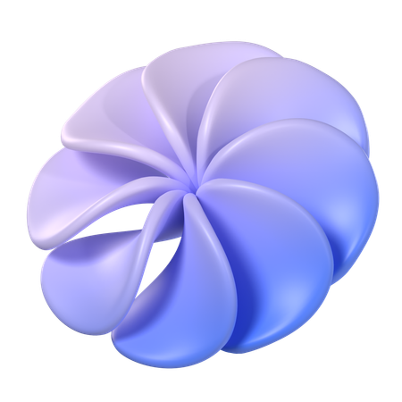 Abstract Flower Gradient  3D Icon