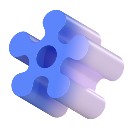Abstract Flower Gradient  3D Icon