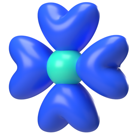 Abstract Flower Heart Blossom  3D Icon
