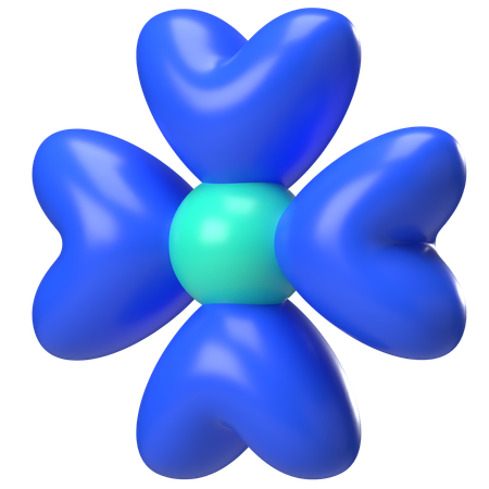 Abstract Flower Heart Blossom  3D Icon