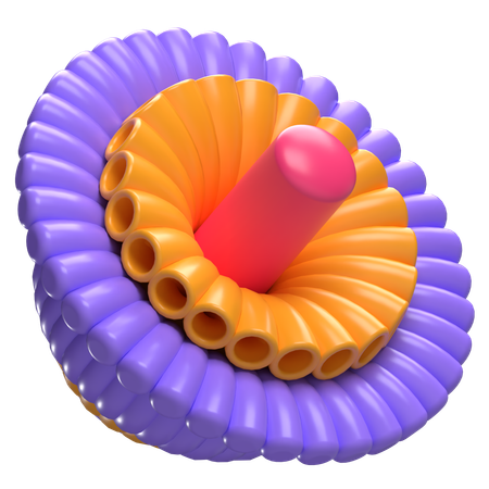 Abstract Flower Hollow Cone Bloom  3D Icon