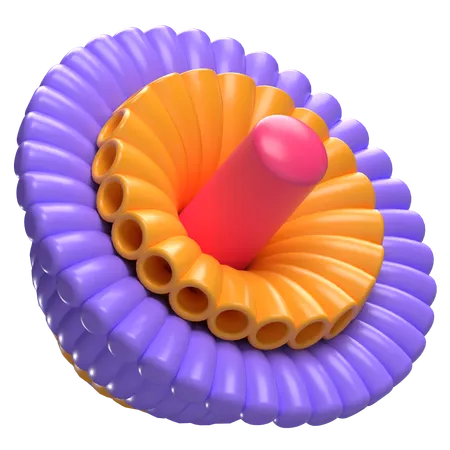 Abstract Flower Hollow Cone Bloom  3D Icon