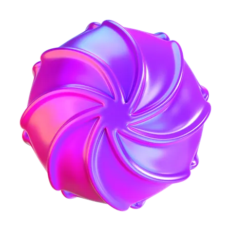 抽象的な花の形  3D Icon