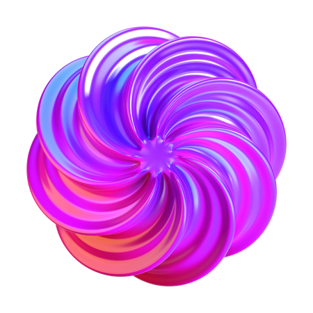 Abstract Flower Shape  3D Icon