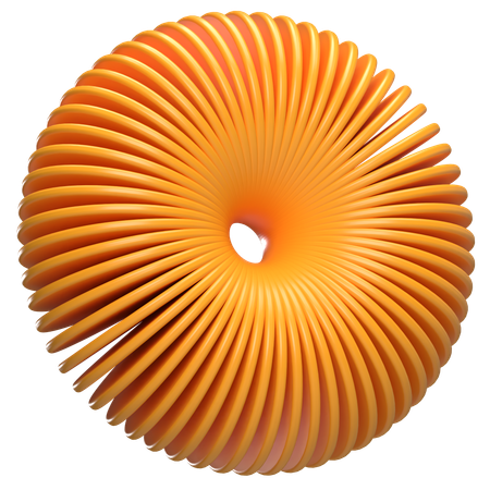 Abstract Flower Sunburst Ring Petal  3D Icon