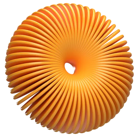 Abstract Flower Sunburst Ring Petal  3D Icon