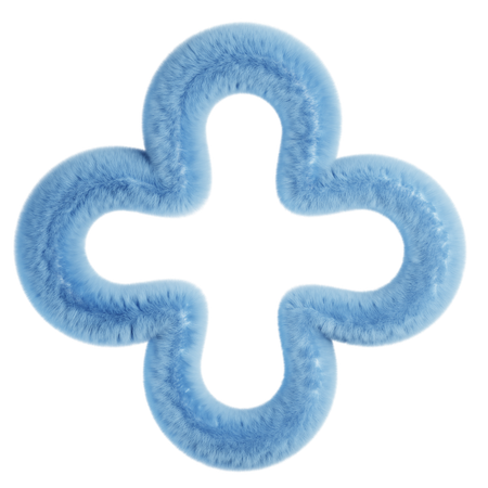 Abstract Fluffy Elements  3D Icon