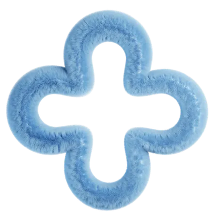 Abstract Fluffy Elements  3D Icon