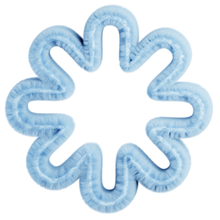Abstract Fluffy Elements  3D Icon