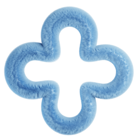 Abstract Fluffy Elements  3D Icon