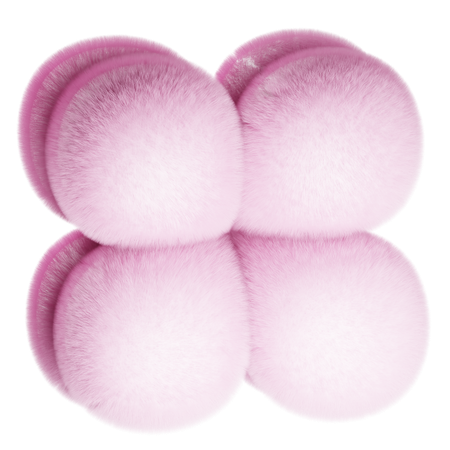 Abstract Fluffy Elements  3D Icon