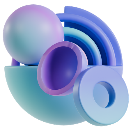 抽象幾何学  3D Icon