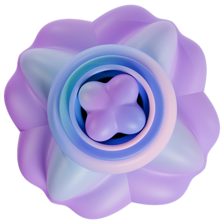 Abstract Geometric  3D Icon