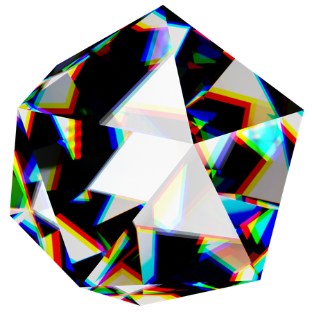 Abstract Geometric Dispersion Art  3D Icon