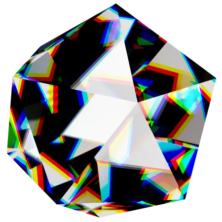 Abstract Geometric Dispersion Art  3D Icon