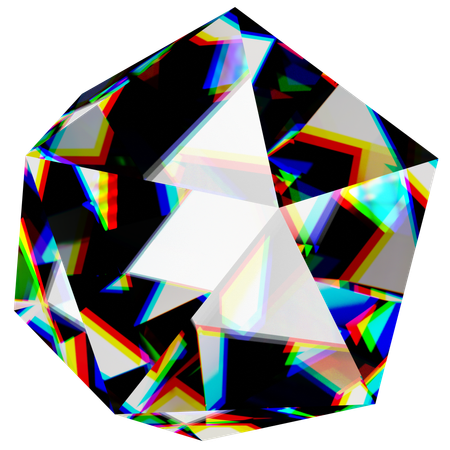 Abstract Geometric Dispersion Art  3D Icon