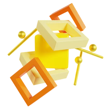 Abstract Geometric Shapes  3D Icon