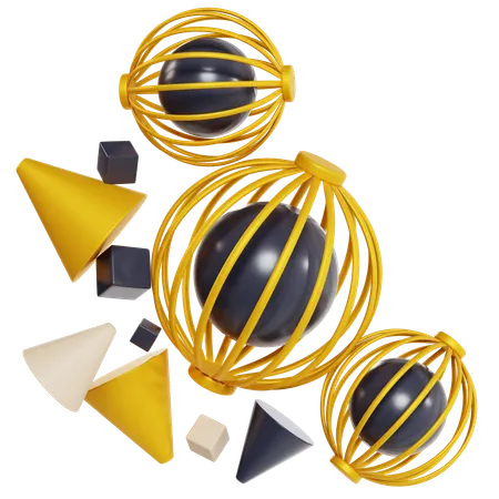 Abstract Geometric Shapes  3D Icon